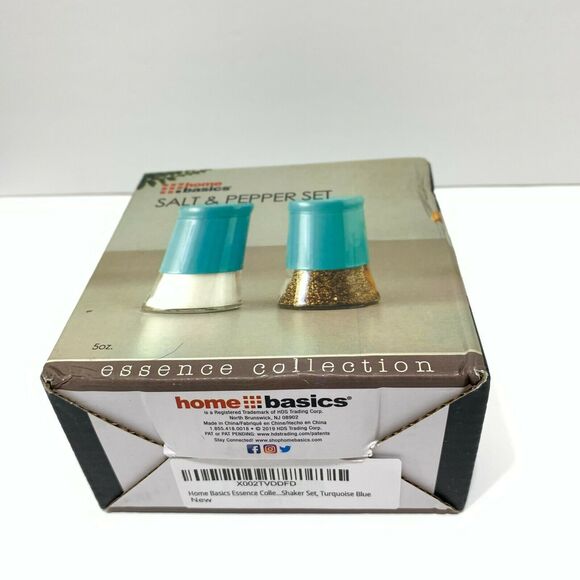 2 Pack of Salt and Pepper Shaker Set Turquoise Blue Home Basics NEW - Picture 12 of 12